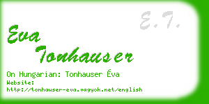 eva tonhauser business card